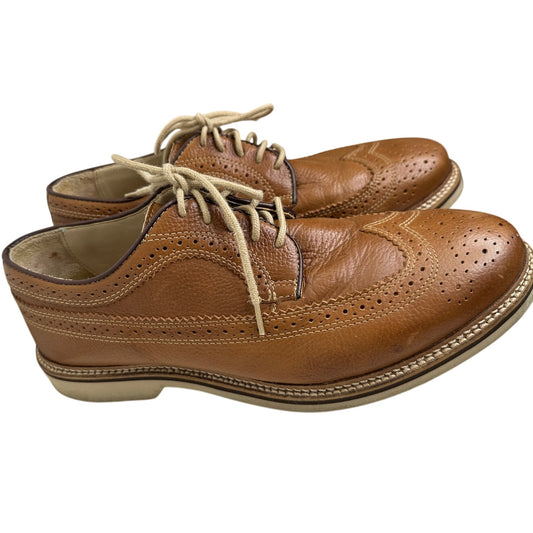 1901 Mens Brown Tan Brogue Leather Tie Dress Shoes Oxford 9.5