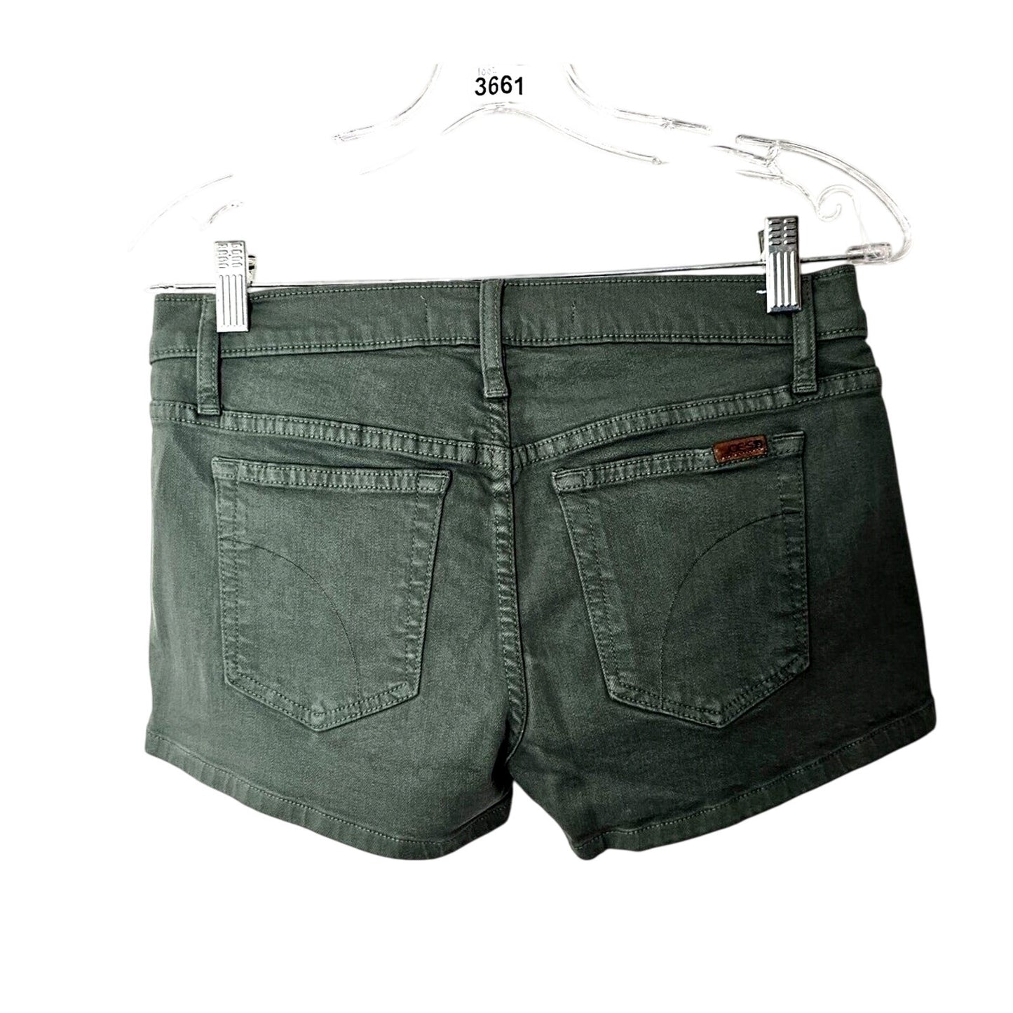Joe's Cute Olive Army Green Denim 5-Pocket Jean Short Shorts Size 29