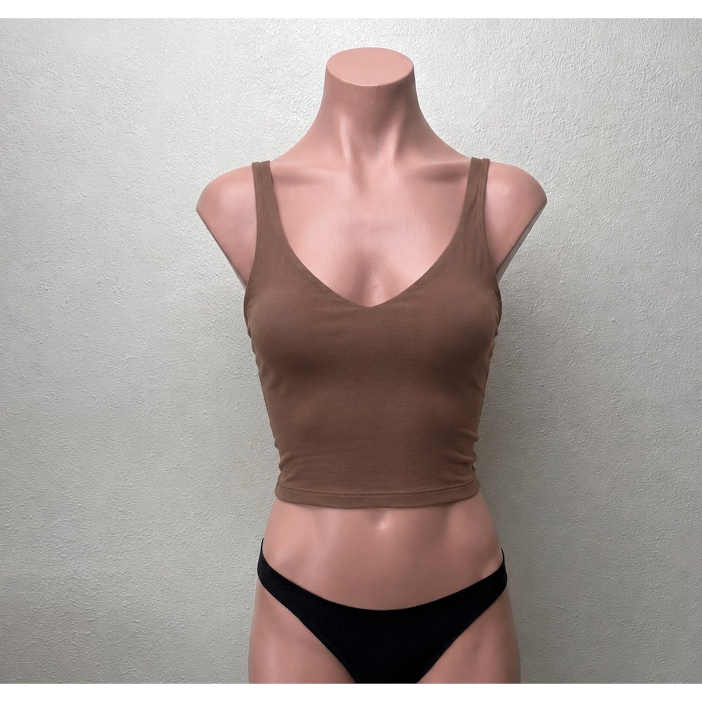 Lululemon Align Tank Top Cacao Brown Nulu Shelf Bra Sportsbra 4