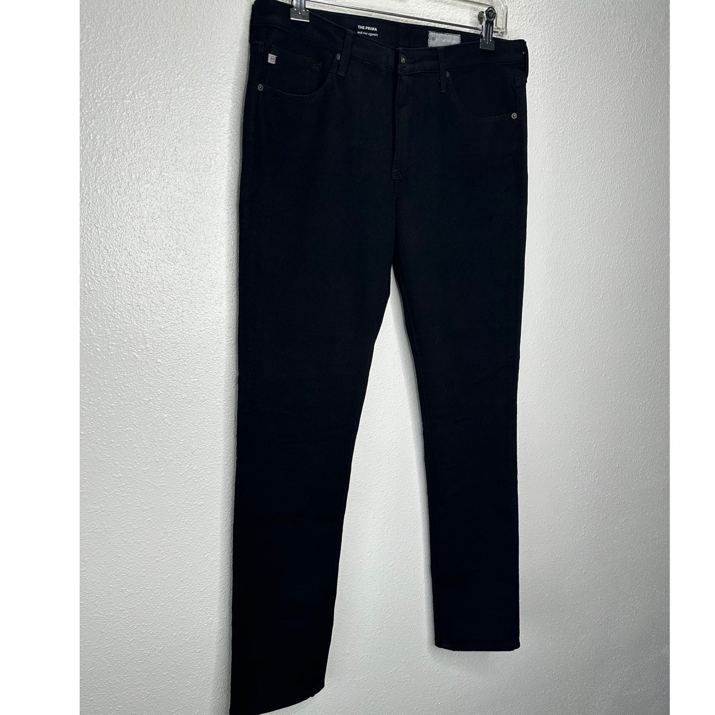 AG The Contour Black Prima Mid-Rise Cigarette Skinny Jean 29