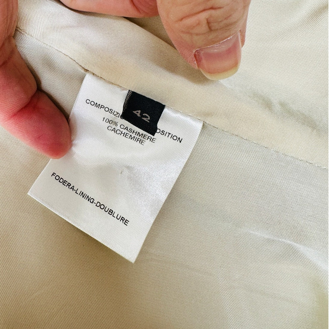 Alexander McQueen Taupe Cashmere Double Button Jacket 42 / 8