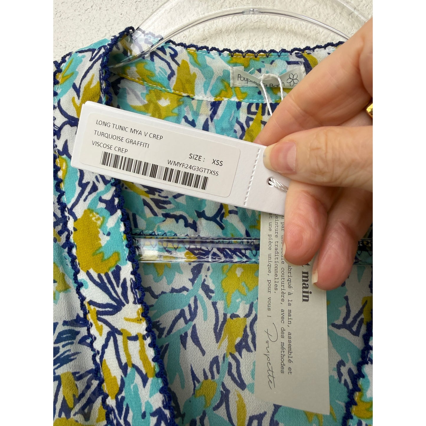 NWT Poupette St Barth Blue Floral Maxi Dress XS