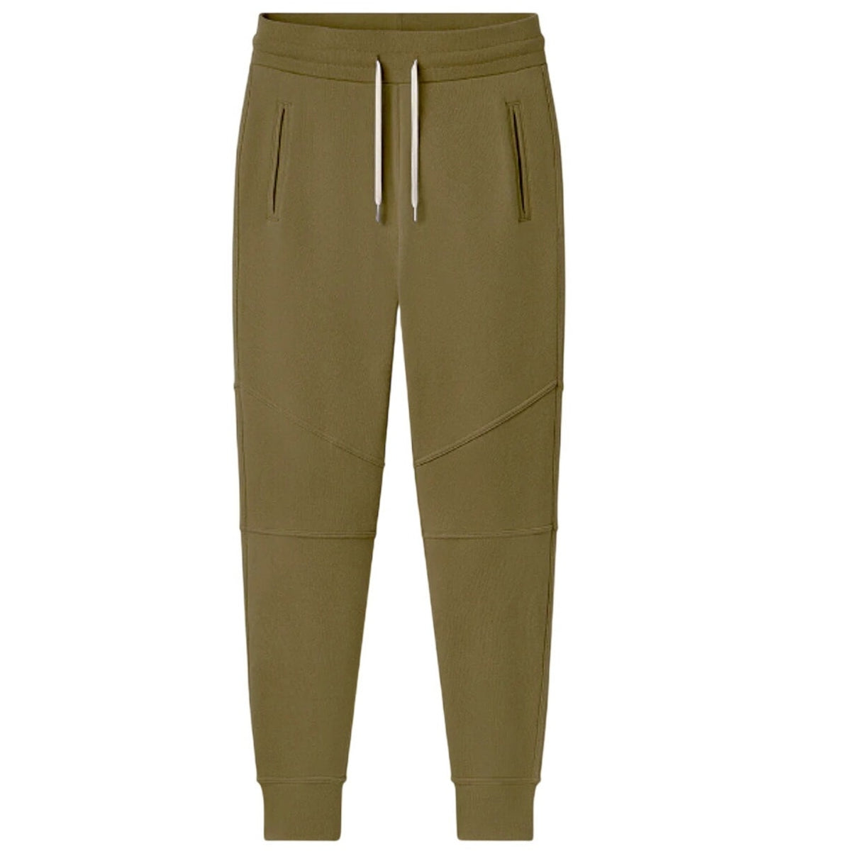 John Elliott Lieutenant Khaki Escobar Drawstring Banded Jogger Zip Pockets 2