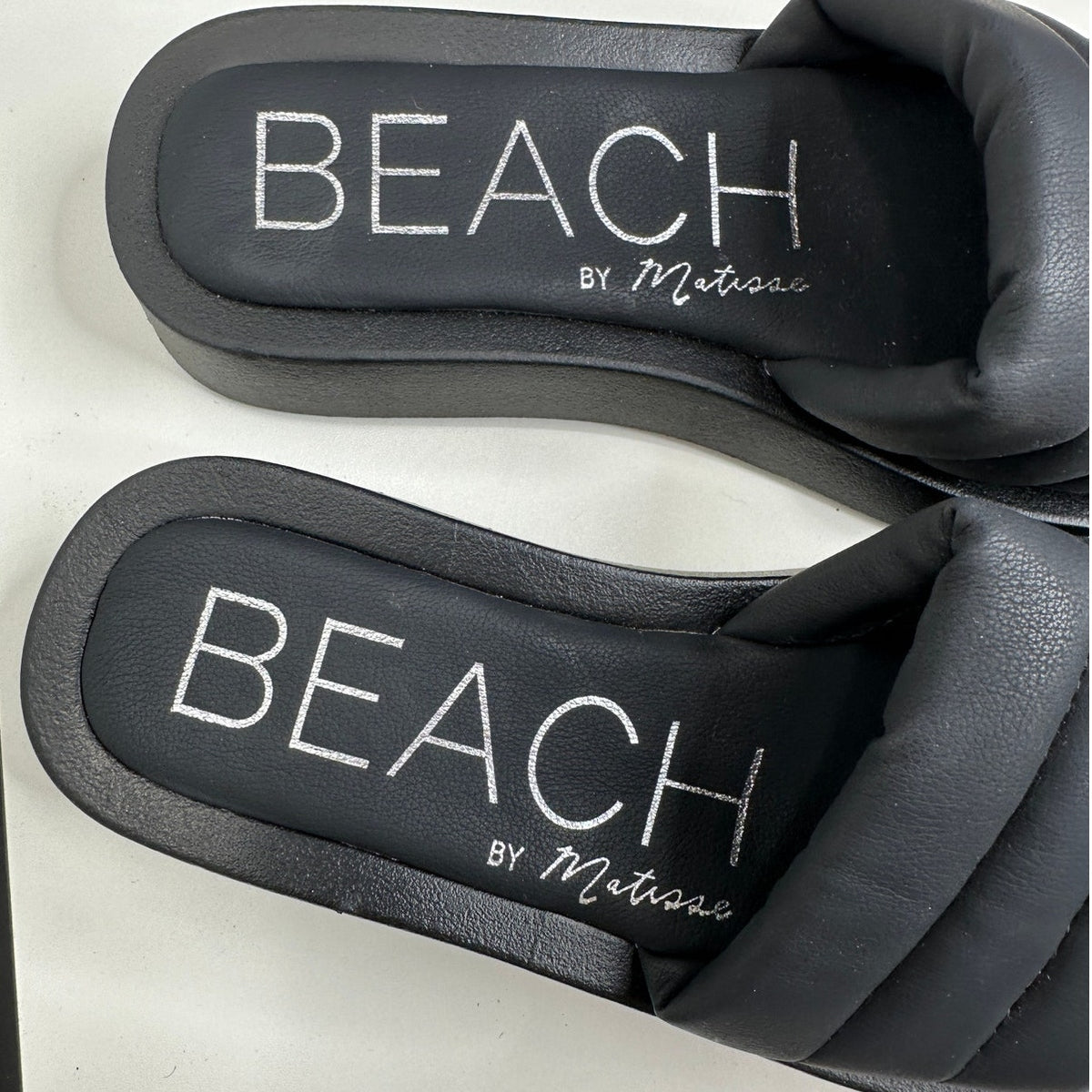 Beach by Matisse Black Pax Slide Puffy Strap Sandal 8