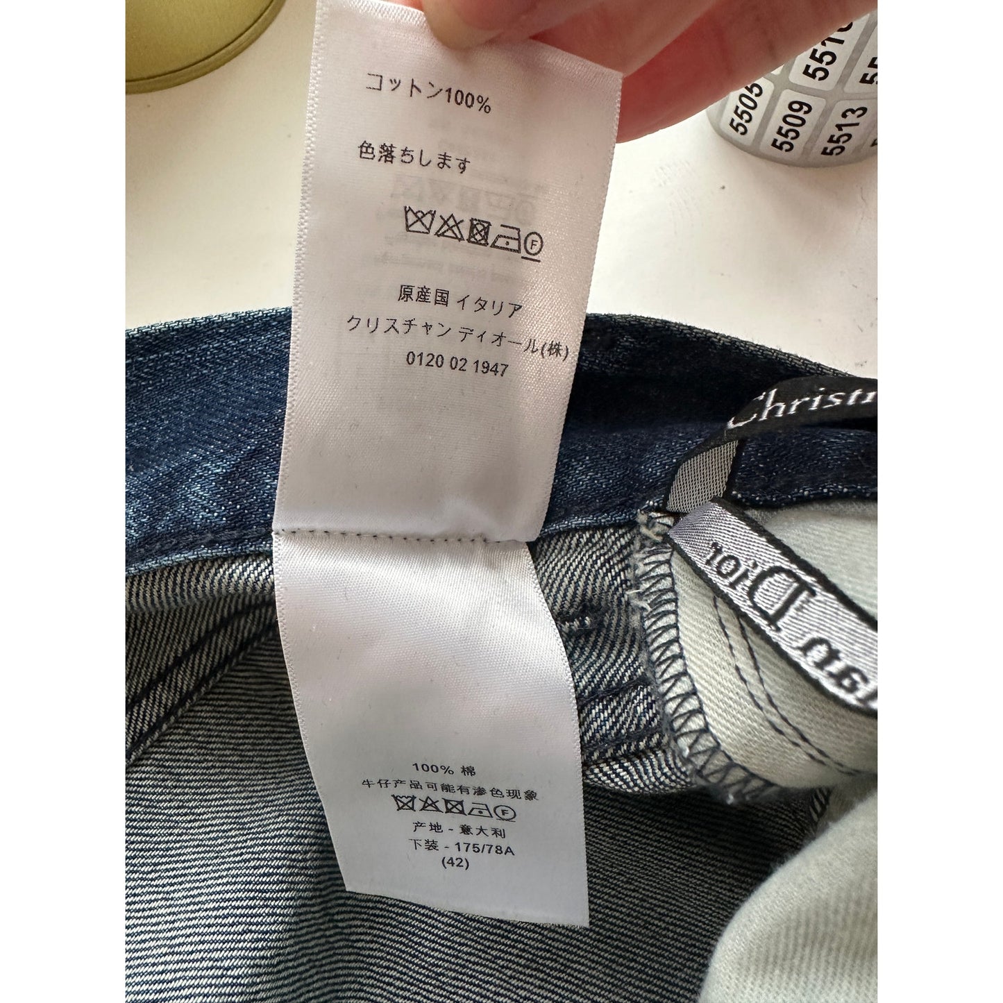 NWOT Christian Dior 01 Medium Wash Button Front Boyfriend Jeans 10