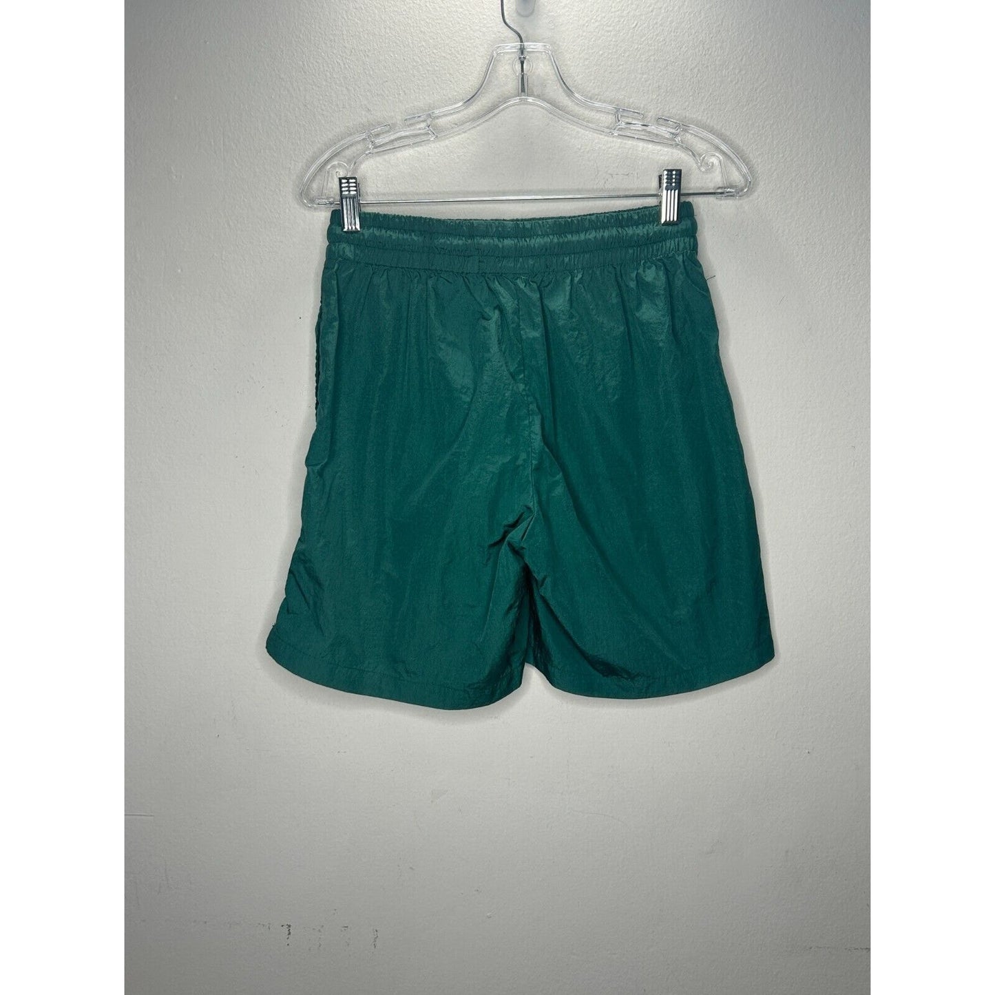 Guess Green Stretch Waist Drawstring Nylon Jogging Shorts Small