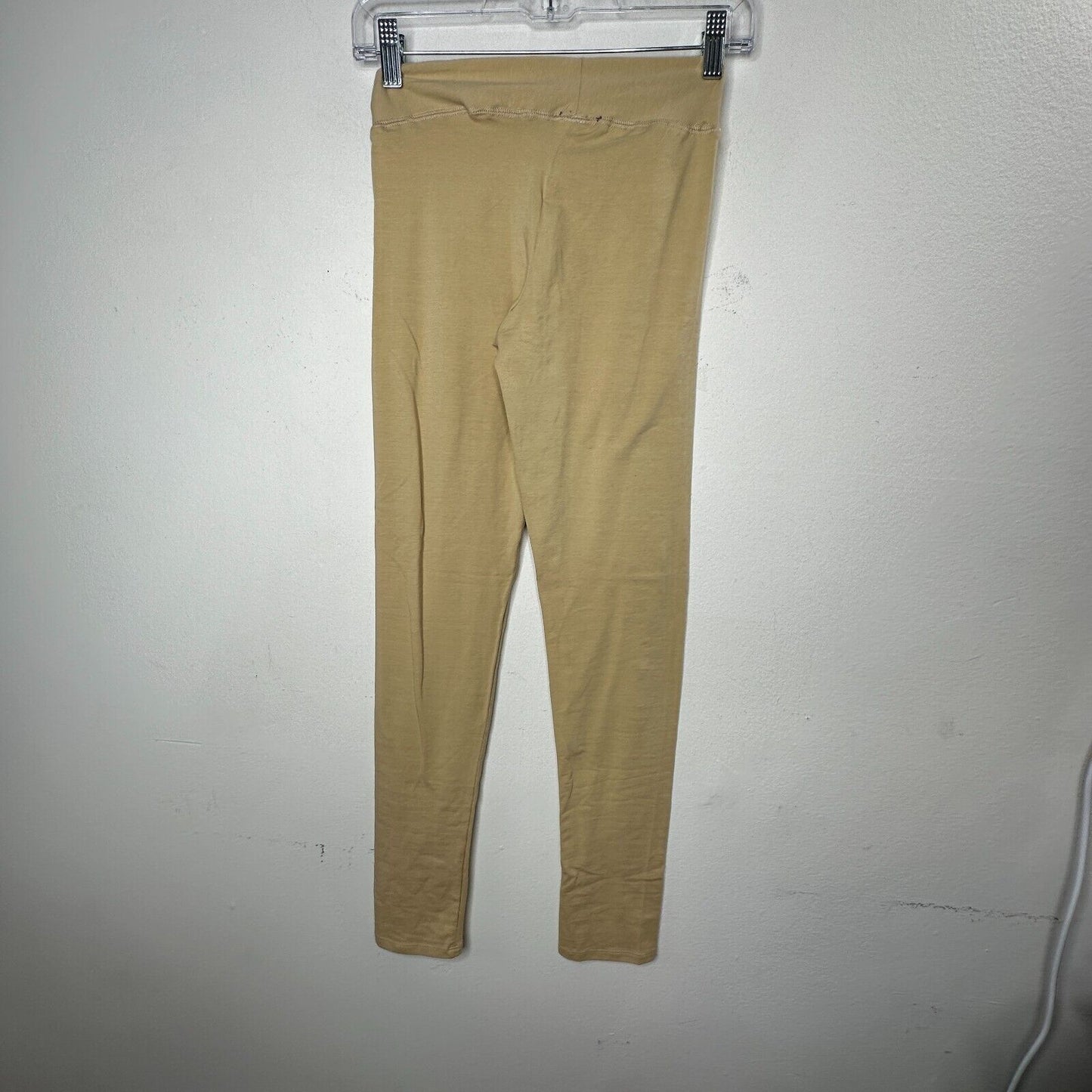 LVYC Les Vertes Yacht Club Tan Leggings Black LVYC logo Waist Medium