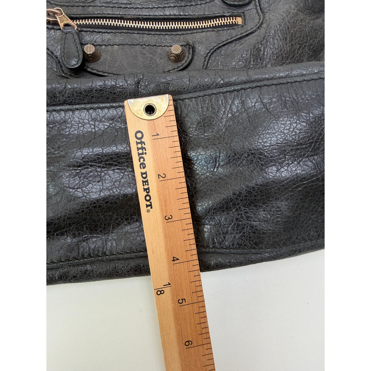 Balenciaga Black Studded Motorcycle Satchel Women's