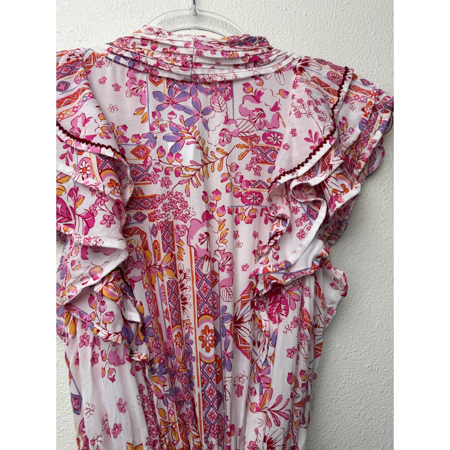 NWT Poupette St Barth Bice Pink Womens Mini Dress S