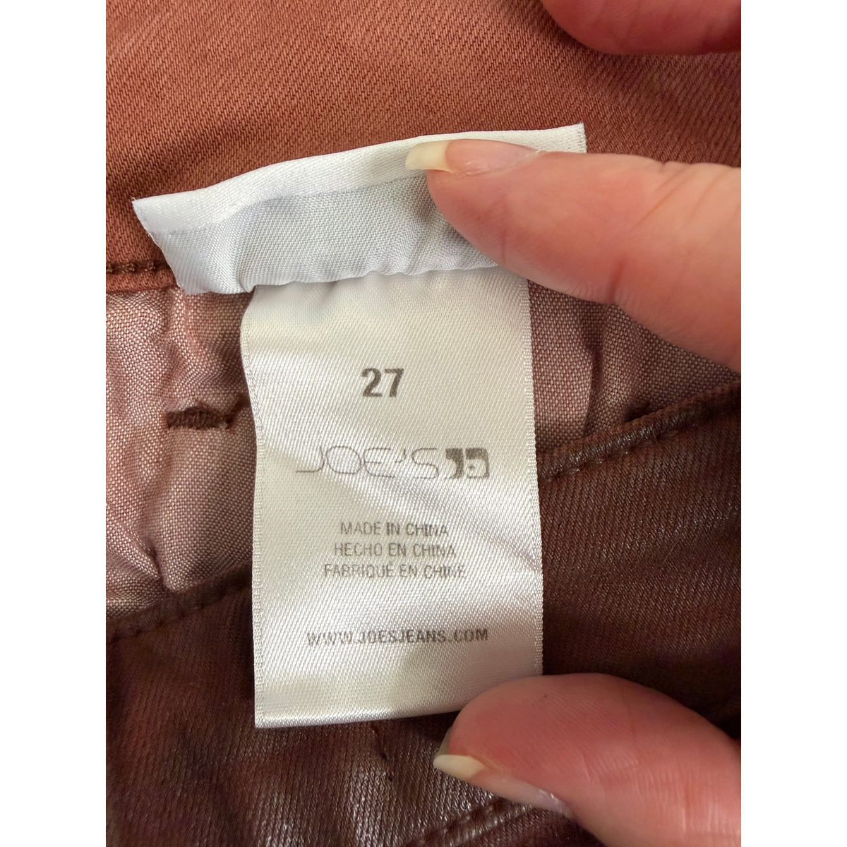 Joe's The Callie Brown Coated Crop Jeans Women 27