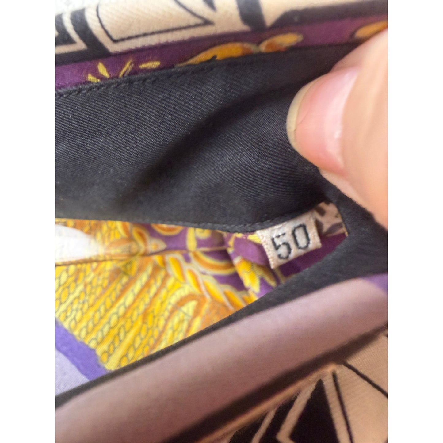 Gianni Versace Men's XL Purple Teatro Silk Shirt