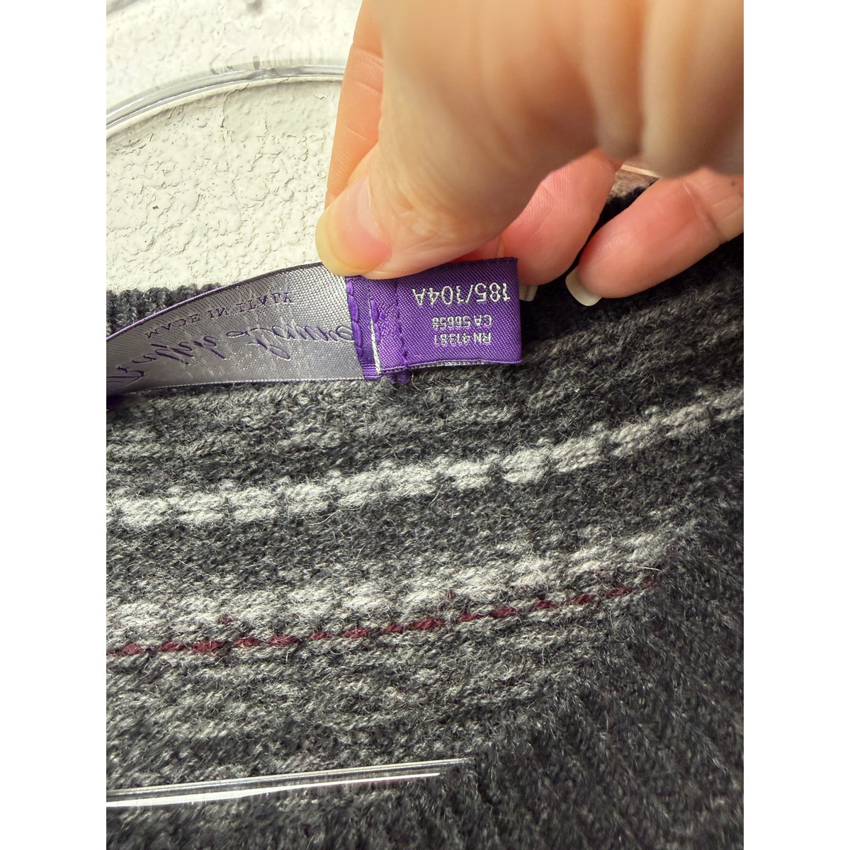 Ralph Lauren Purple Label Gray Cashmere Sweater Men XL