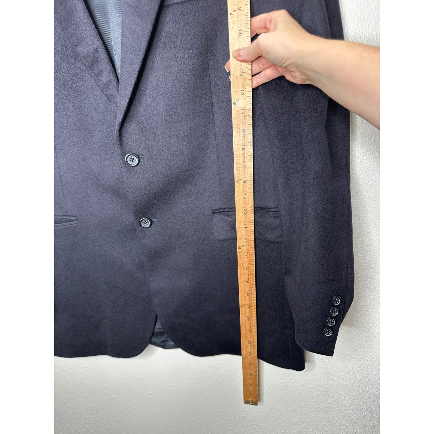 Burberry 100% Cashmere Black Bond Street 2-Button Blazer Jacket 40 Long