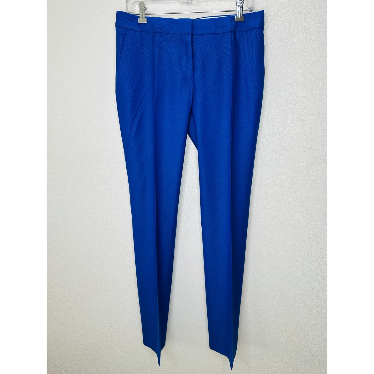 Stella McCartney Royal Blue Wool Knit Stitched Front Crease Slacks 42 / M