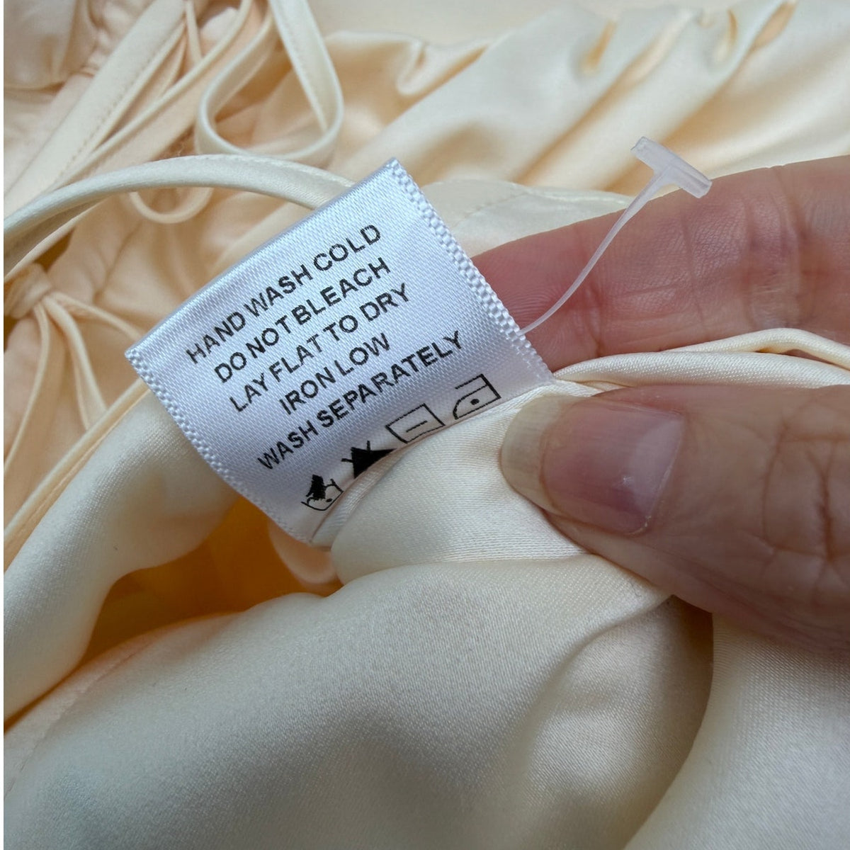 Majorelle Waldorf Top Buttercream Satin Tie Front Corset Blouse Size S
