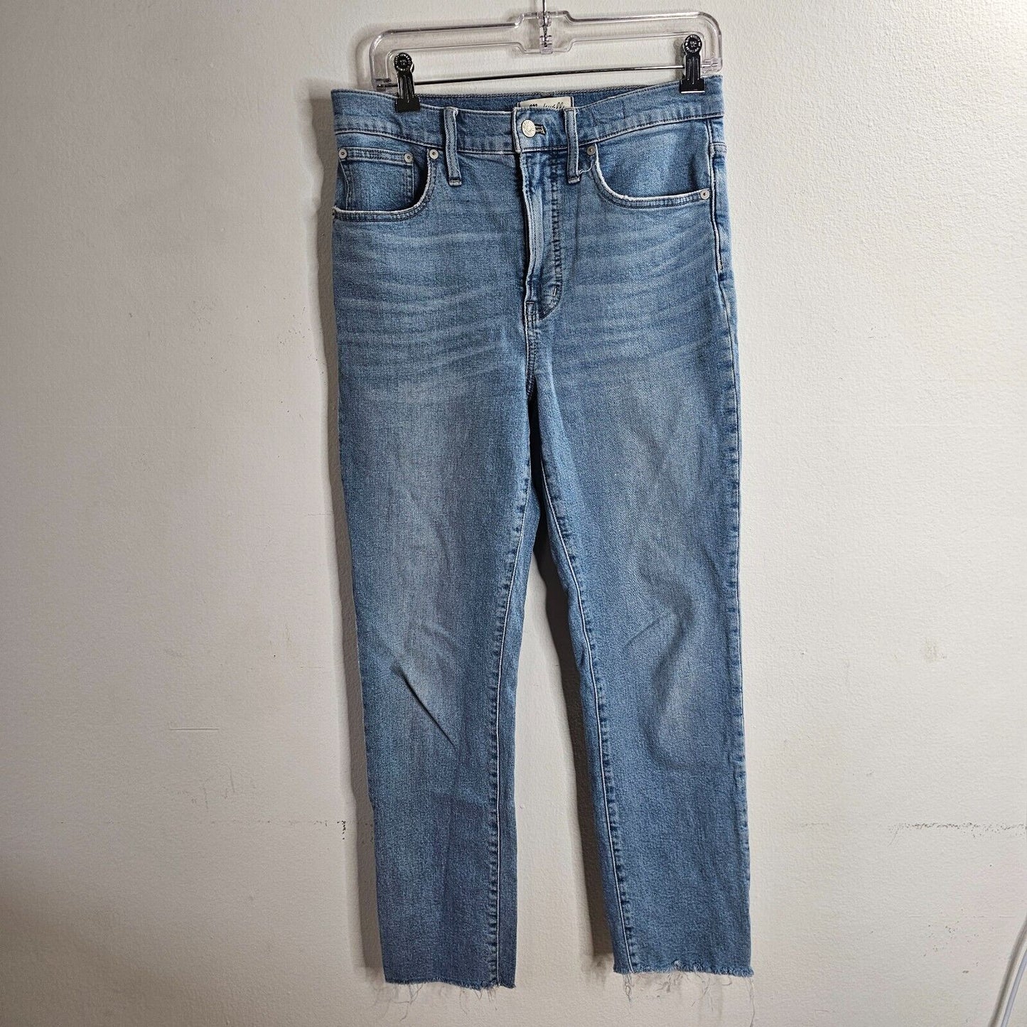 Madewell Medium-Blue Wash The Perfect Vintage Jeans Raw Hem Edition High Rise 28