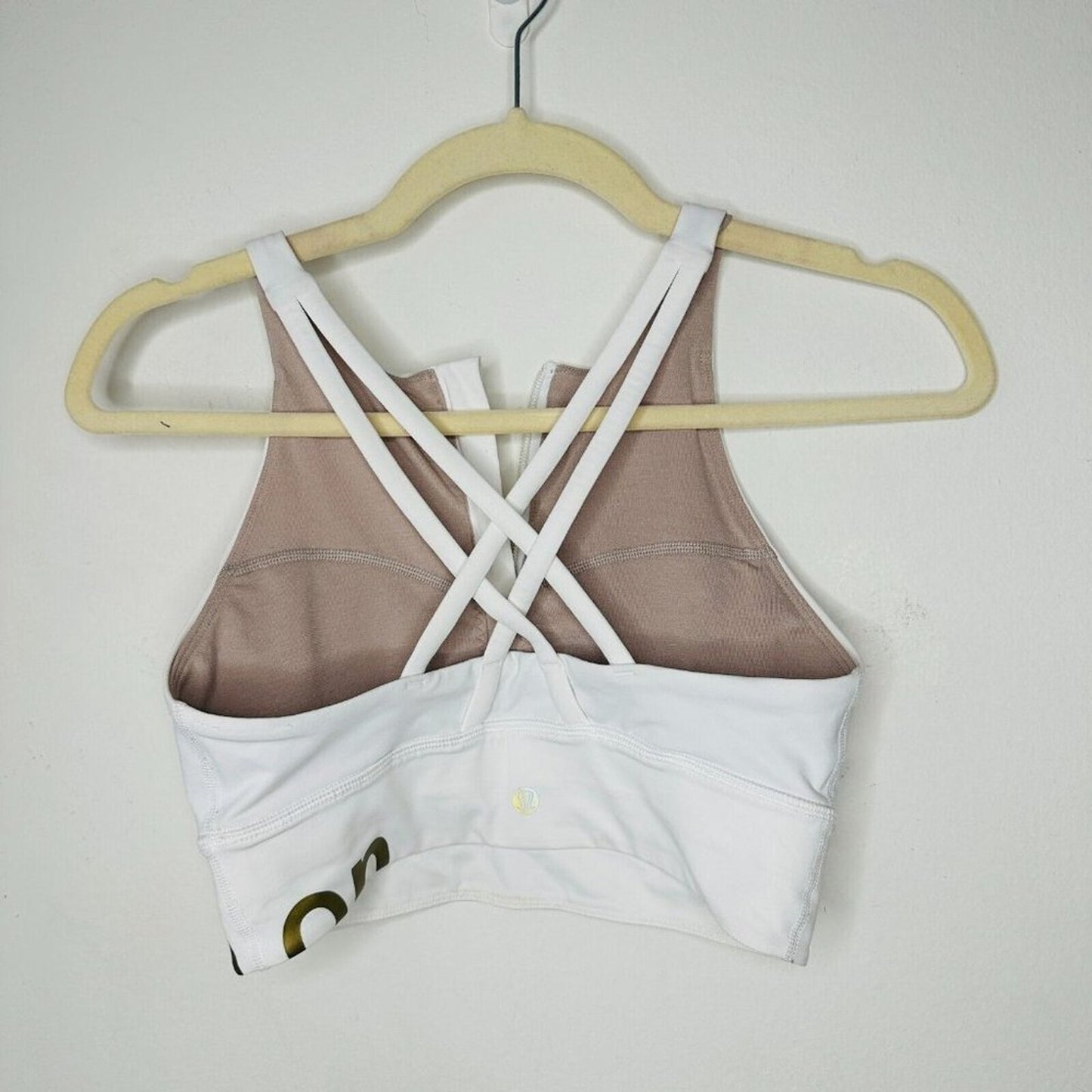 Lululemon White High Neck Energy Sports Bra Long Line Zip Special Edition 6