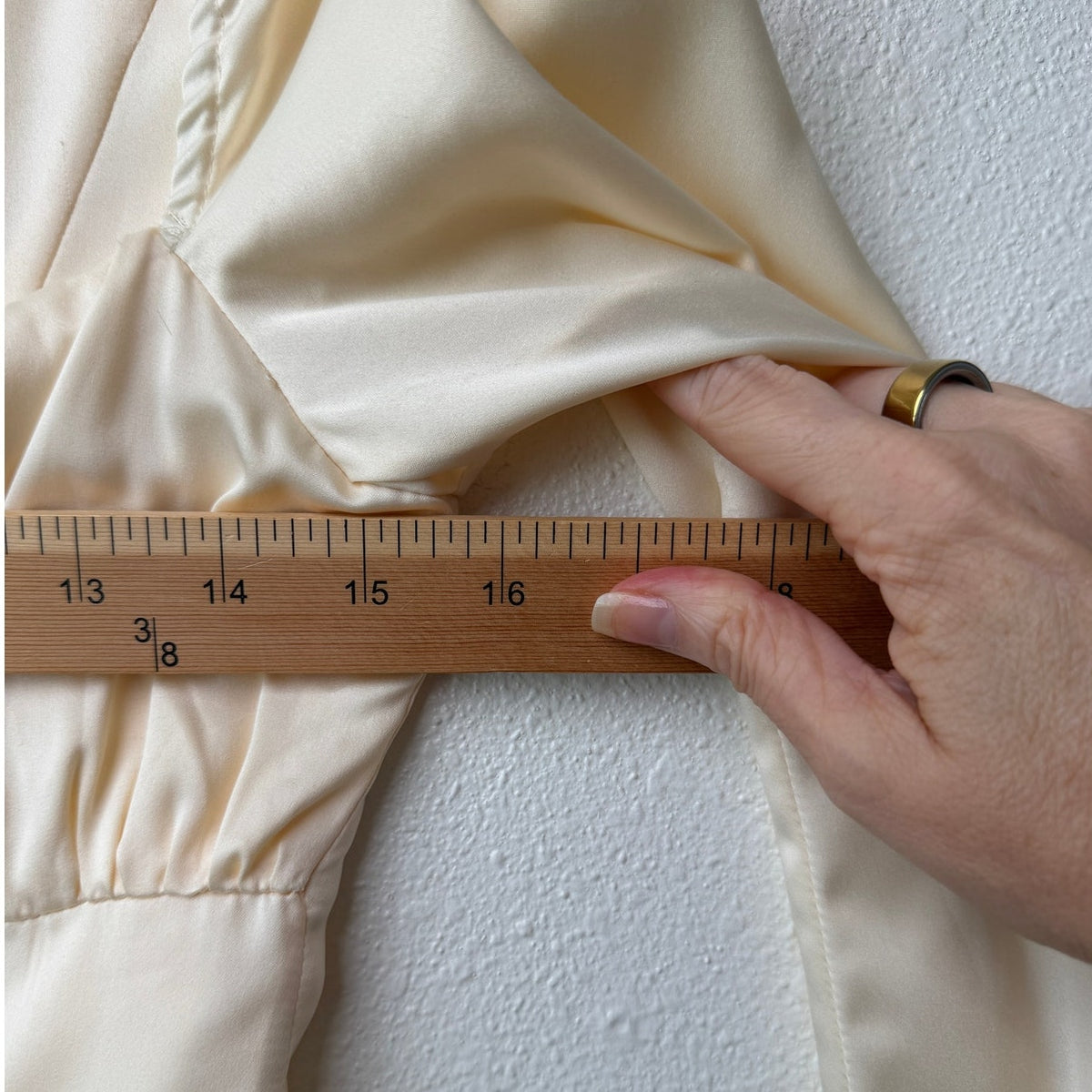 Majorelle Waldorf Top Buttercream Satin Tie Front Corset Blouse Size S