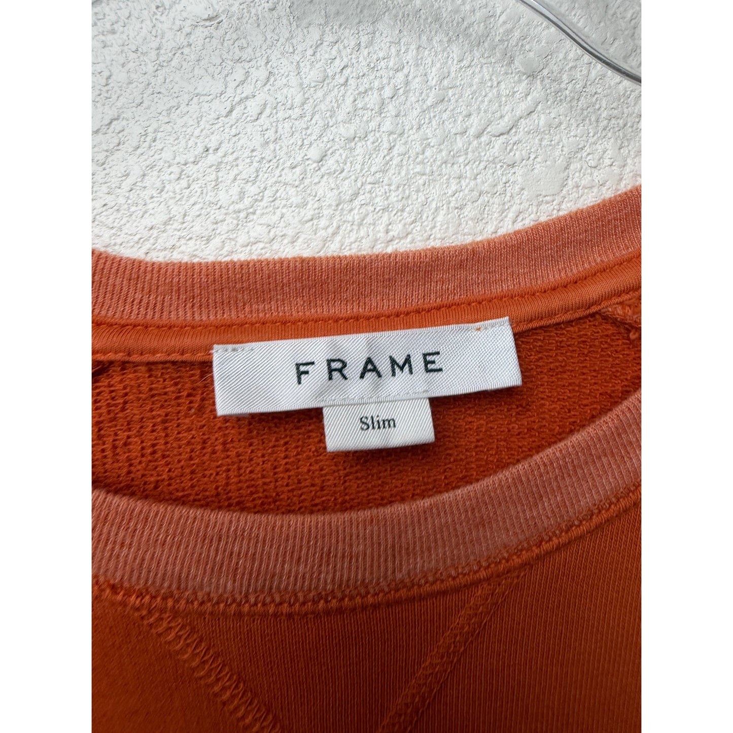 FRAME Burnt Orange Crewneck Sweatshirt Slim Raglan Pullover Women's M