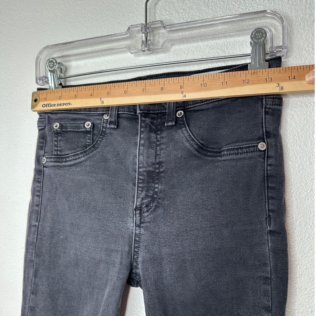 Rag & Bone Dark Gray High Rise Ankle Skinny Jeans 26