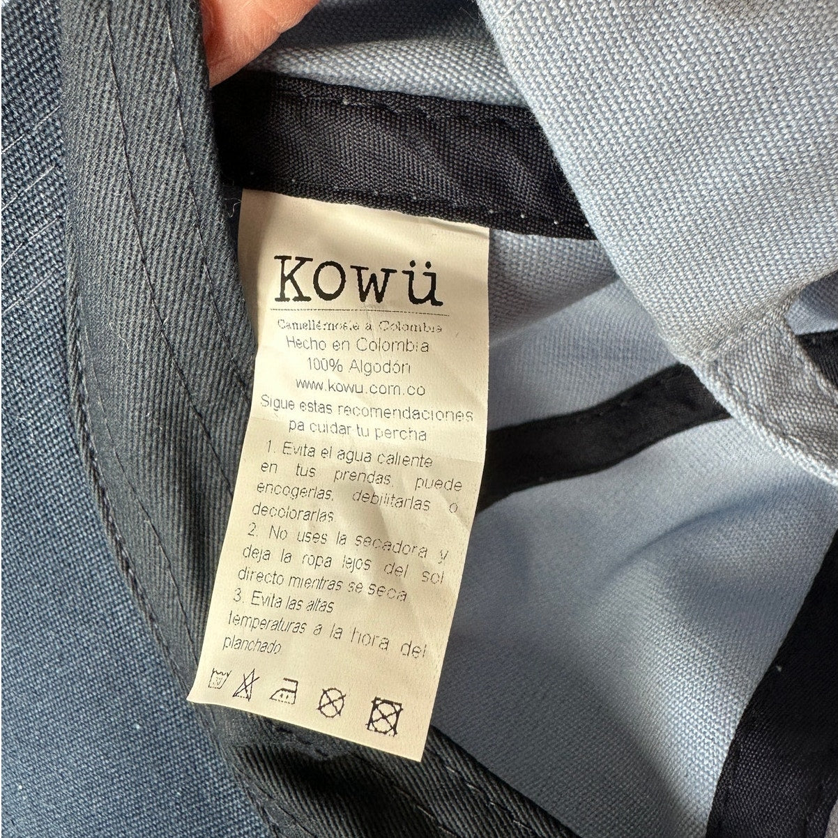 Kowu Light Blue Colombian Embroidered Adjustable Baseball Cap