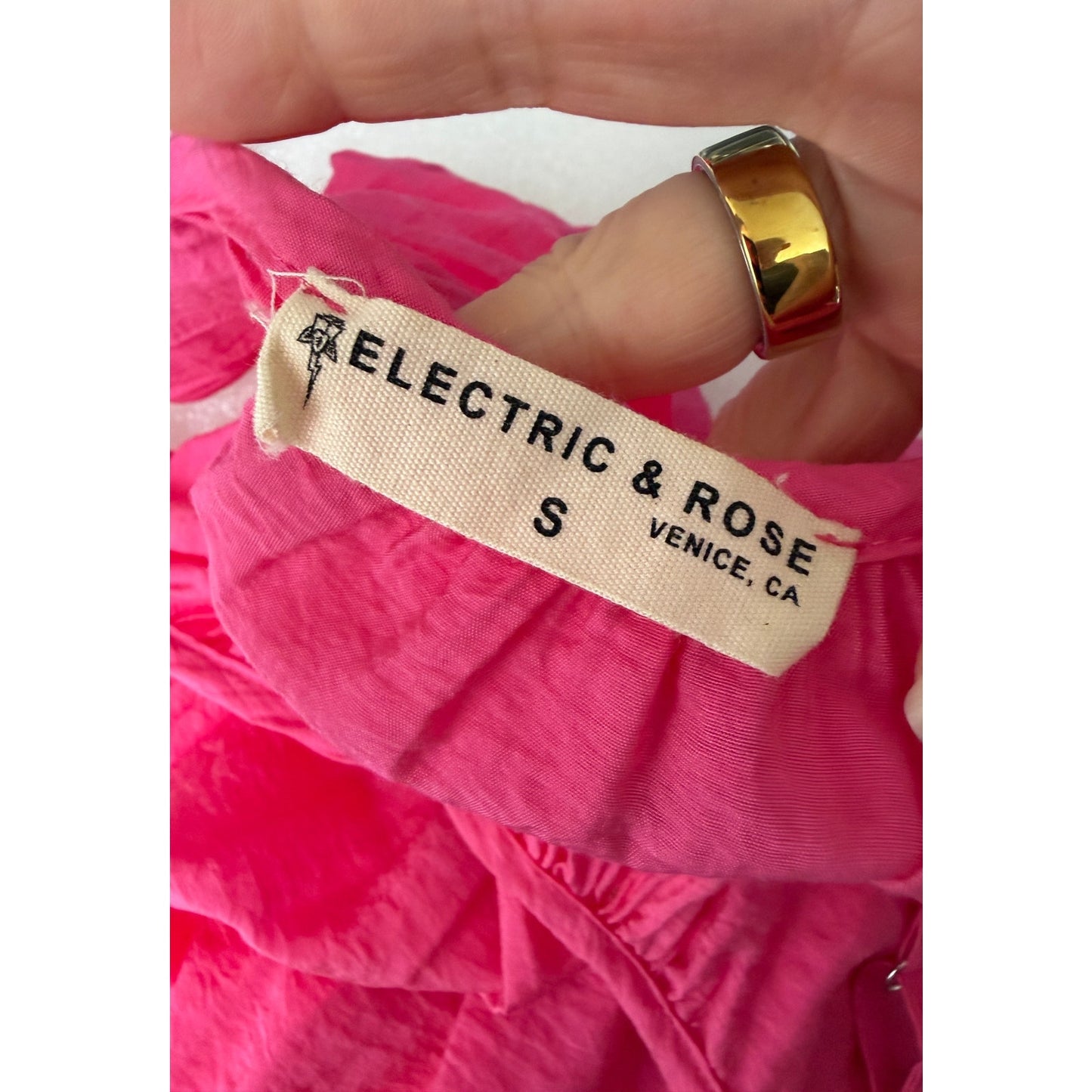 Electric & Rose Laney Pink Maxi Dress Womens S
