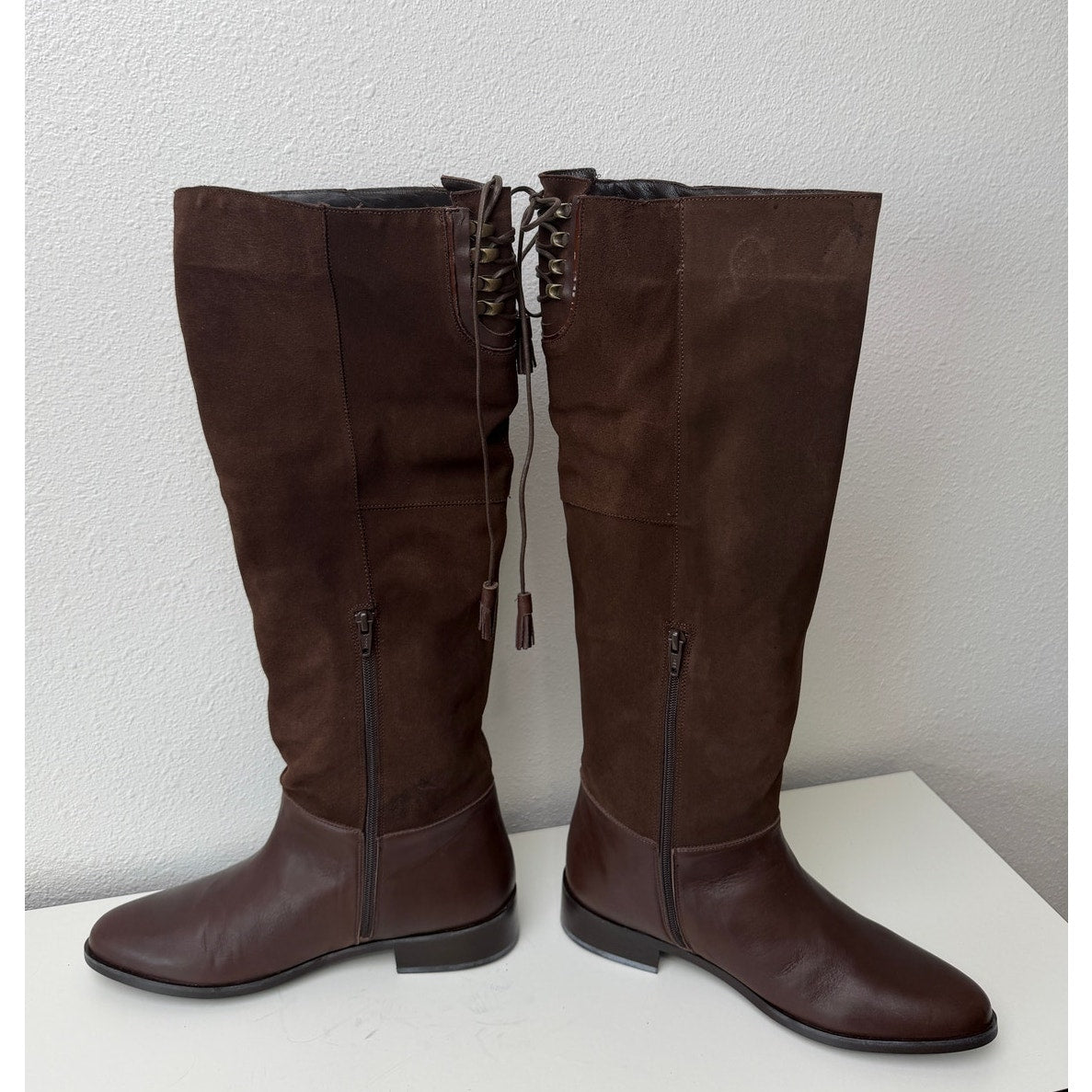 NIB French Sole Jessica Brown Suede Boots Womens 9.5