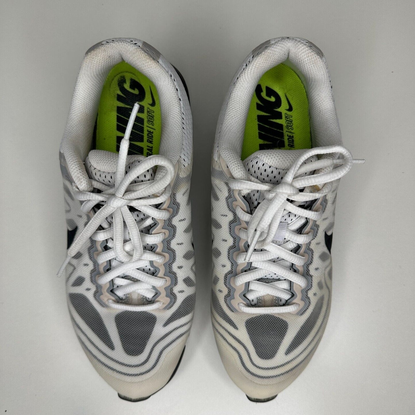 Nike Cream White Black Gray Tailwind 7 Max Air Womens Running Sneakers Size 9