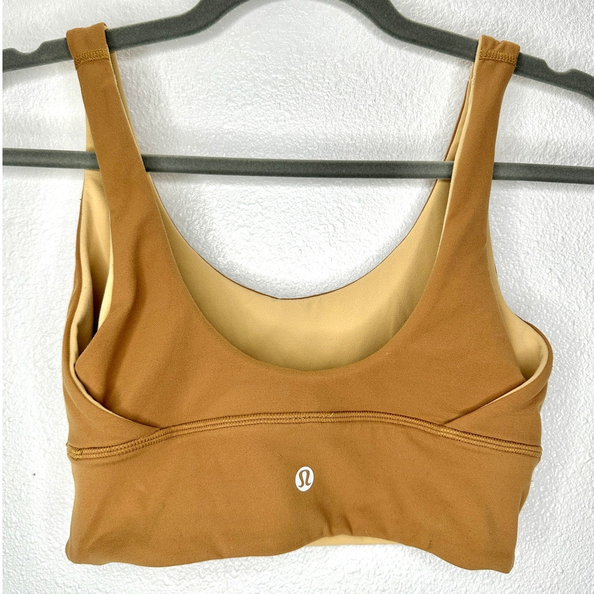 Lululemon Align Reversible Bra Pecan Tan Bold Beige Nulu Size 4