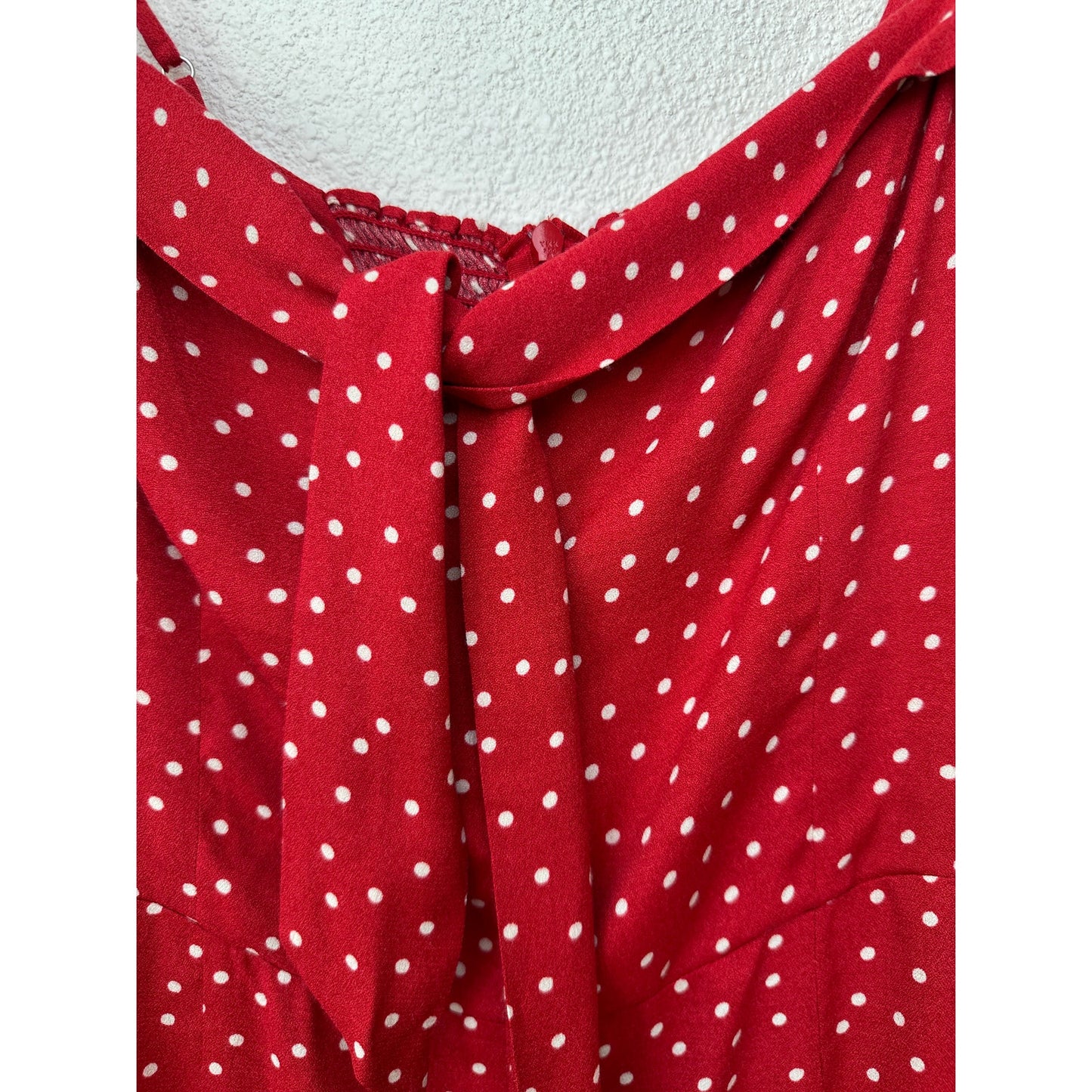 Reformation Red Polka Dot Tie-Front Mini Dress Women’s 4