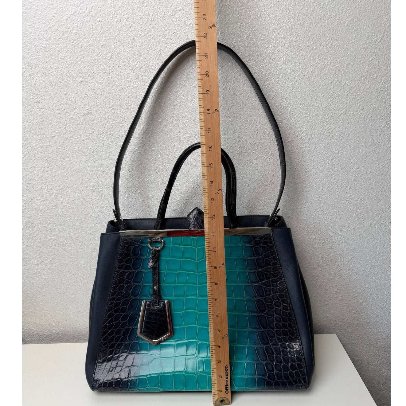 RARE Authentic Fendi Degradé 2Jours Crocodile Bag Limited Edition