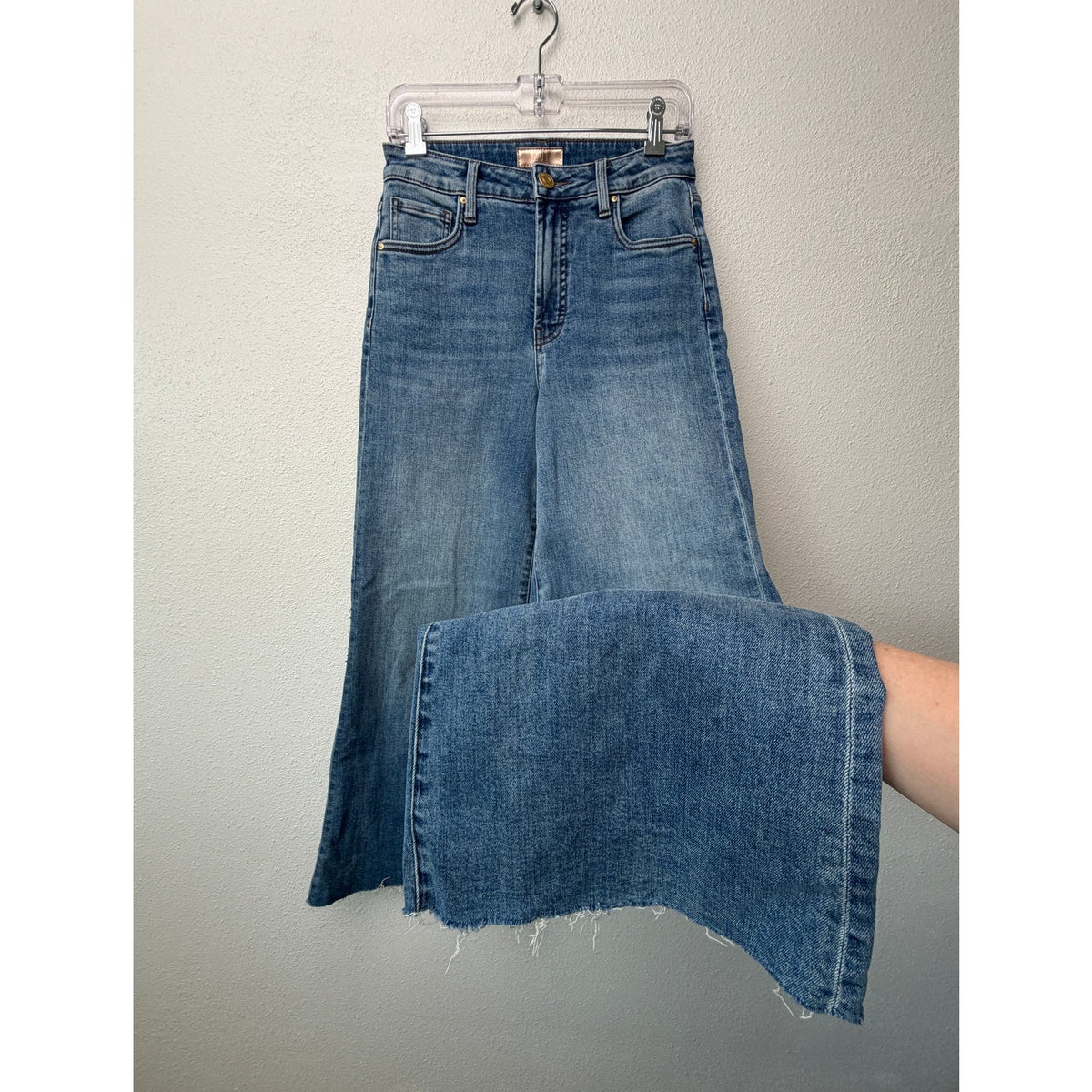 KUT Ryan Fab Ab Wide Leg Jeans Women 00 Medium Wash