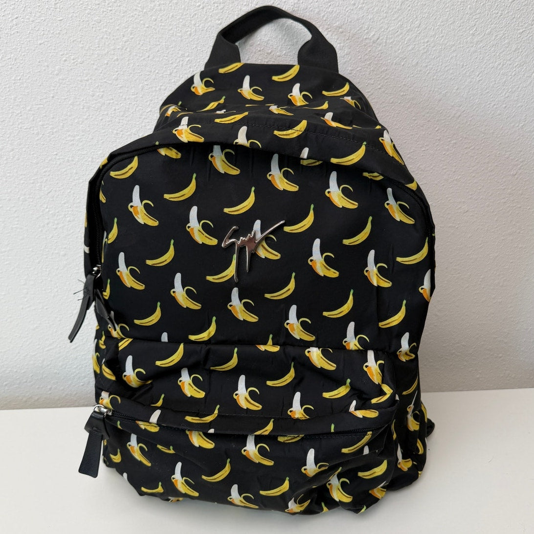 Giuseppe Zanotti Banana Print Nylon Backpack - Authentic Designer Luxury Bag