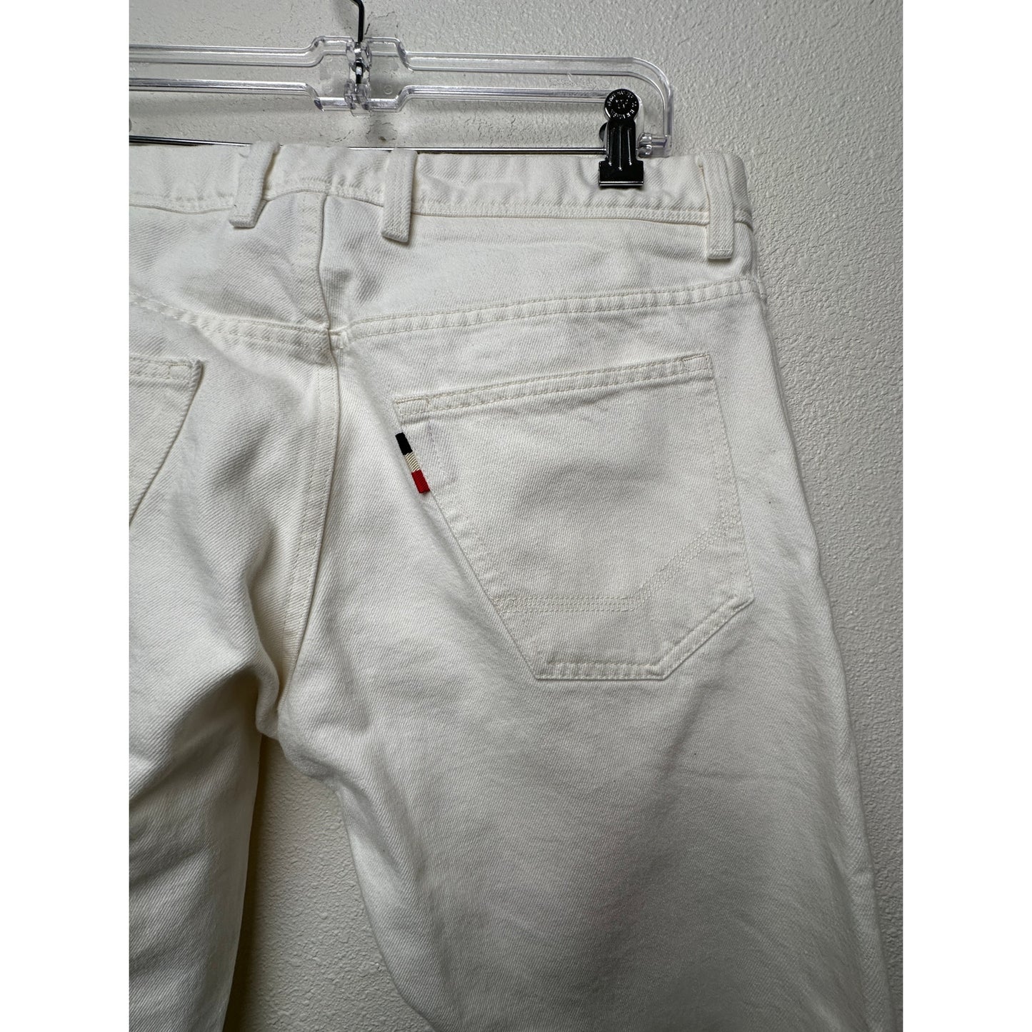 Moncler Men's Slim Fit Ivory White Jeans 5-Pocket Denim Sz36