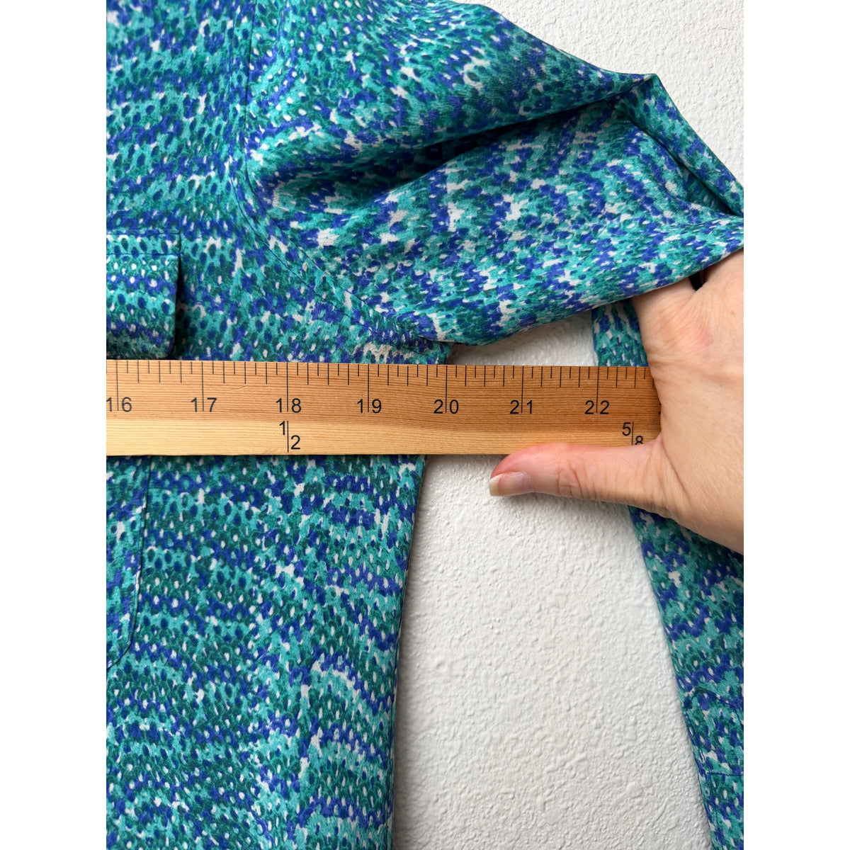 Equipment Blue Green Silk Print Shirt Women S