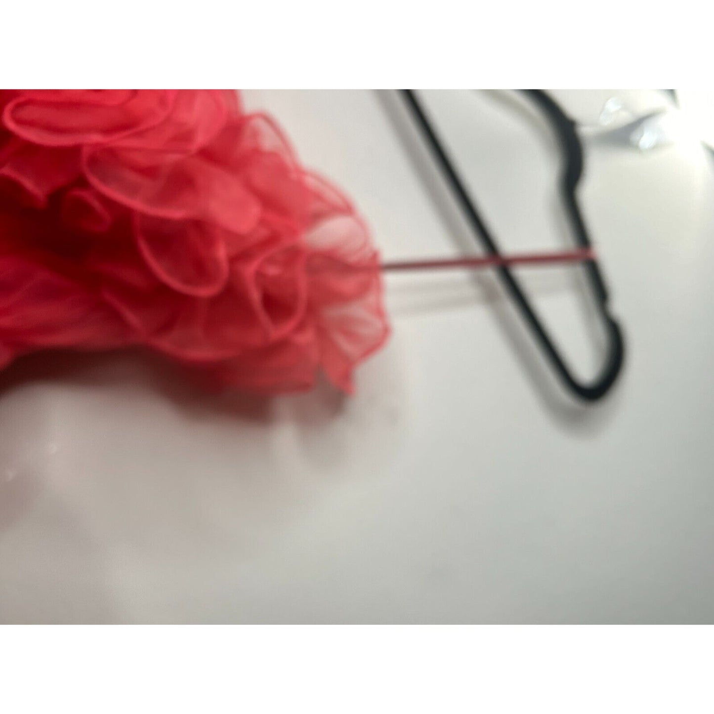 ASOS Design Red Bodycon Ruffle Mesh Bandeau Neck Strapless Mini Dress 4