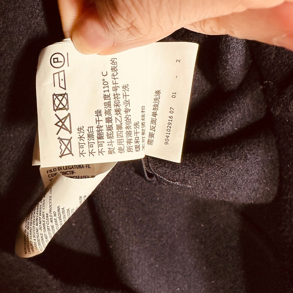 S MaxMara Cucio Amano Navy Angora Wool Blend 3-Button Blazer 12