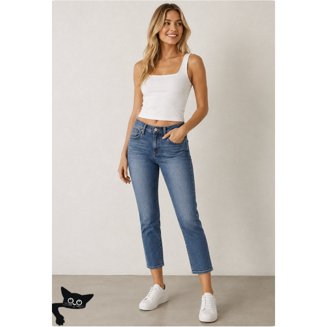 AG Adriano Goldschmied Prima Crop Cigarette Jeans Blue Women US 28