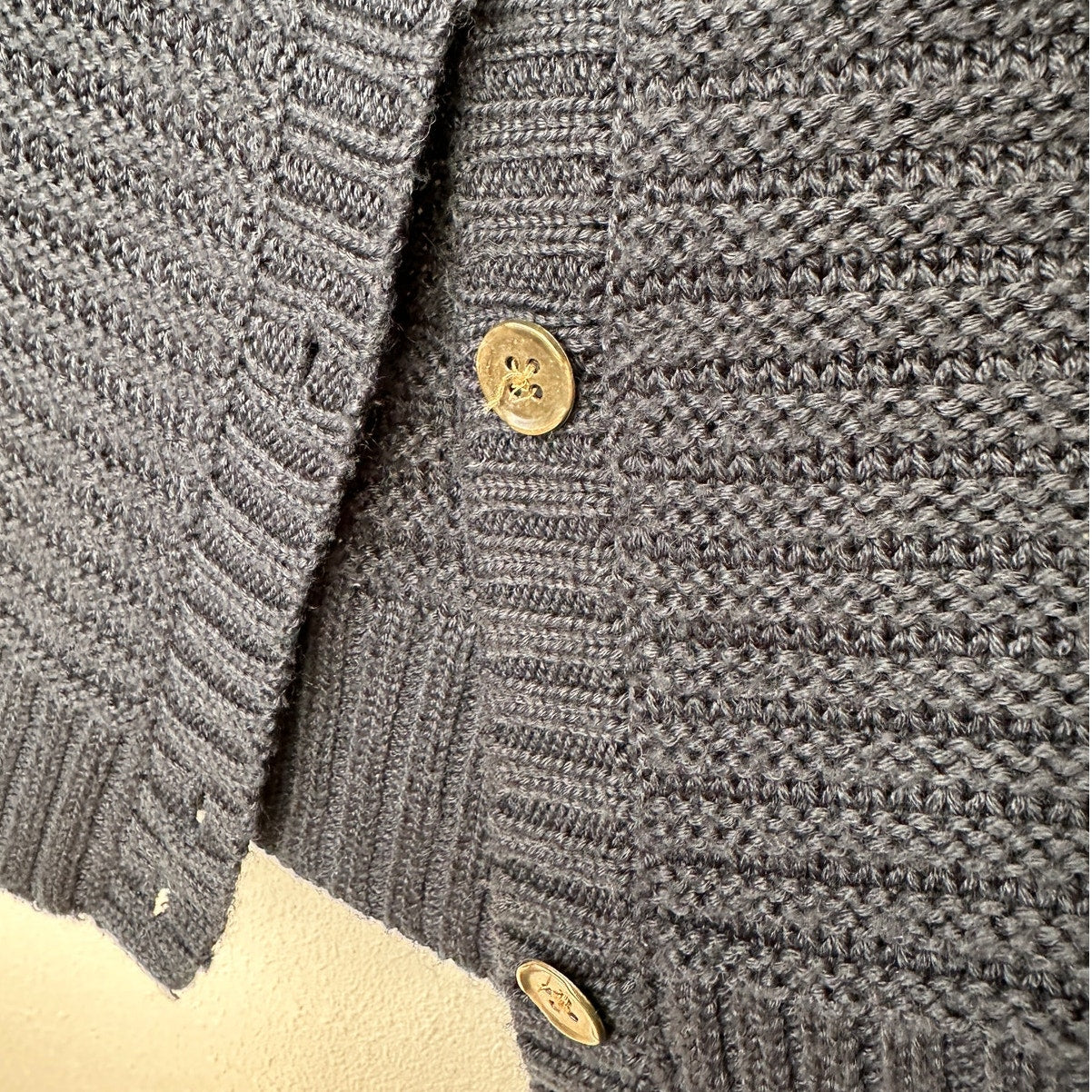 Volcom Black Cardigan Gold Studded Sleeves Gold Buttons