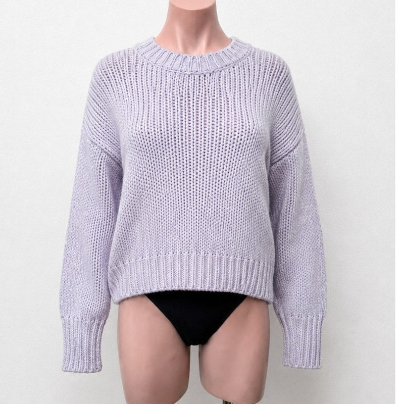 Sanctuary Purple Telluride Pullover Chunky Knit Long Sleeve Sweater S