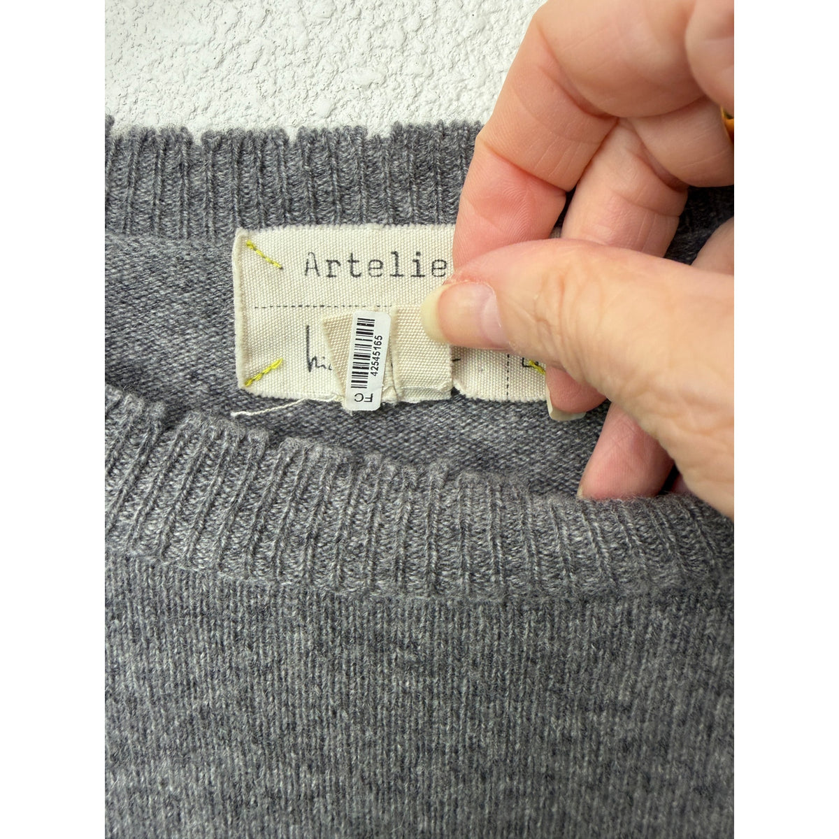 Artelier Nicole Miller Cashmere Eye Sweater Women P Gray