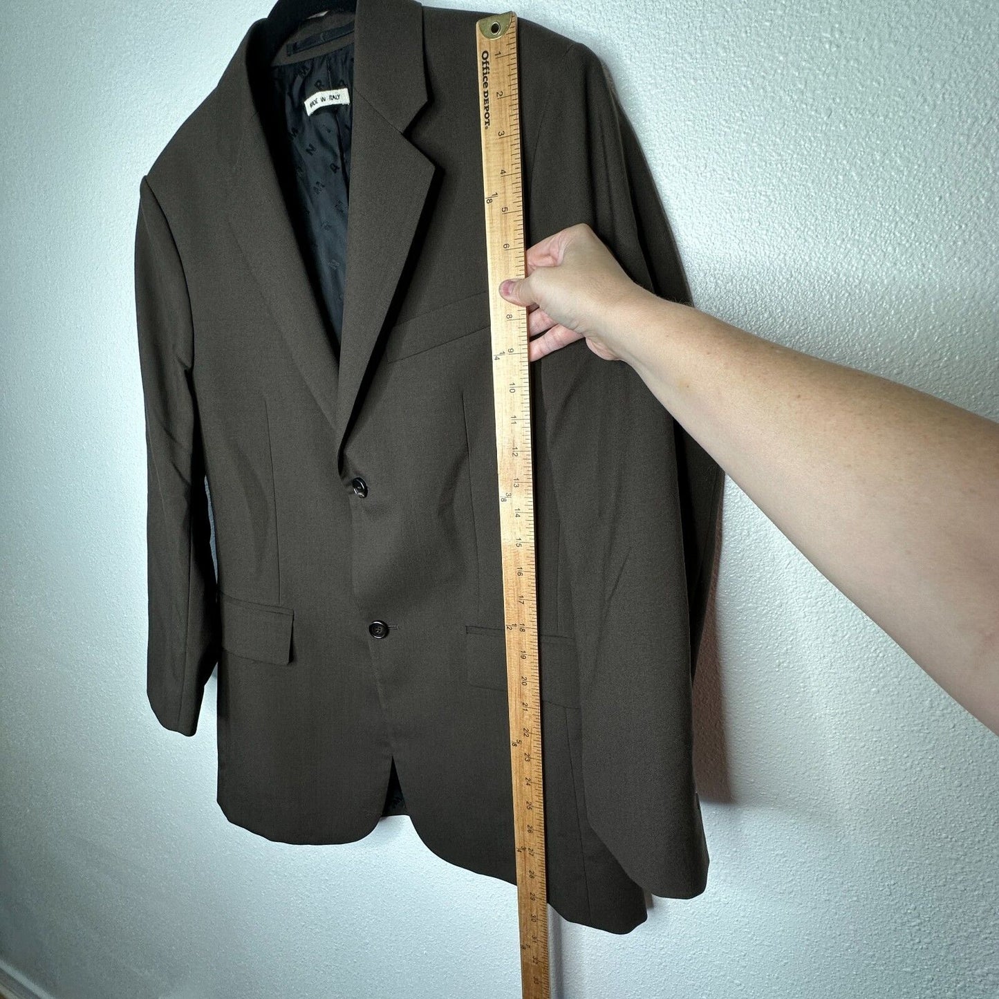 Marni Rich Chocolate Brown Two Button Notched Collar Wool Blazer Jacket 44