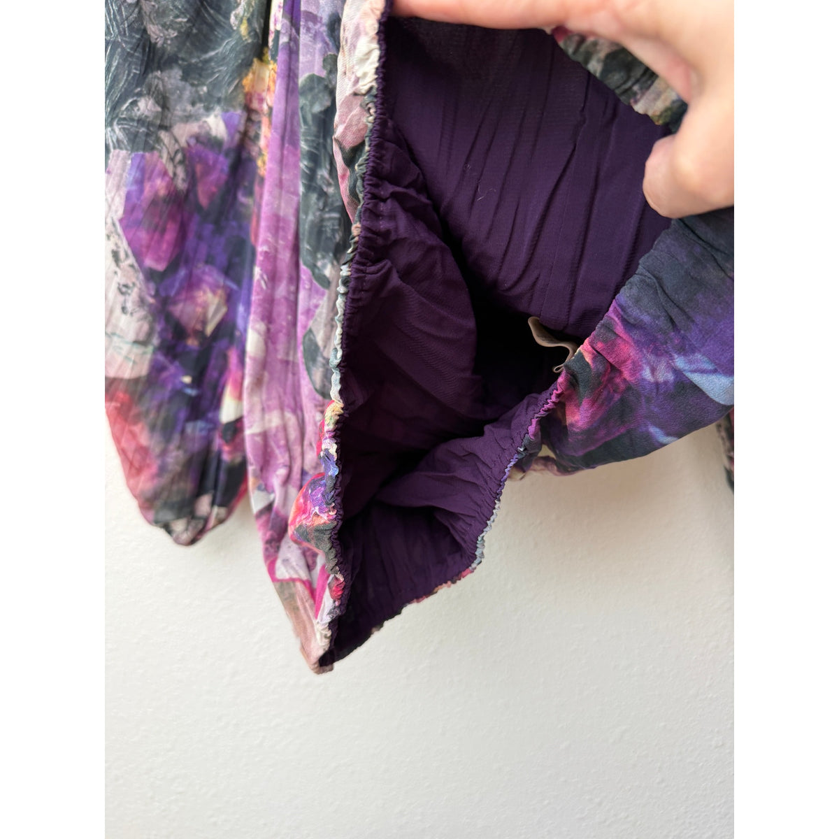 Alice + Olivia Womens Purple Silk Peasant Blouse XS