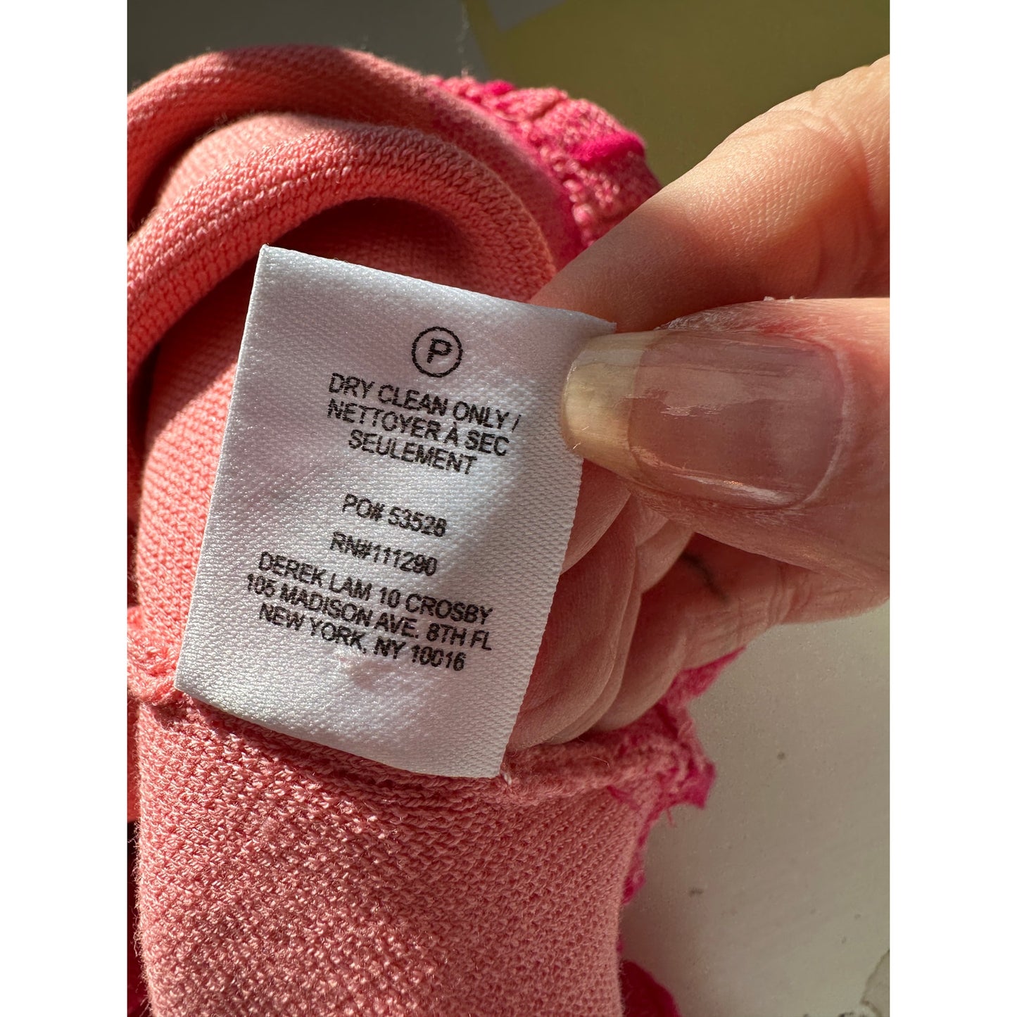 Derek Lam 10 Crosby Pink Ruffle Hem Sweater-Knit Crop Top Women’s L