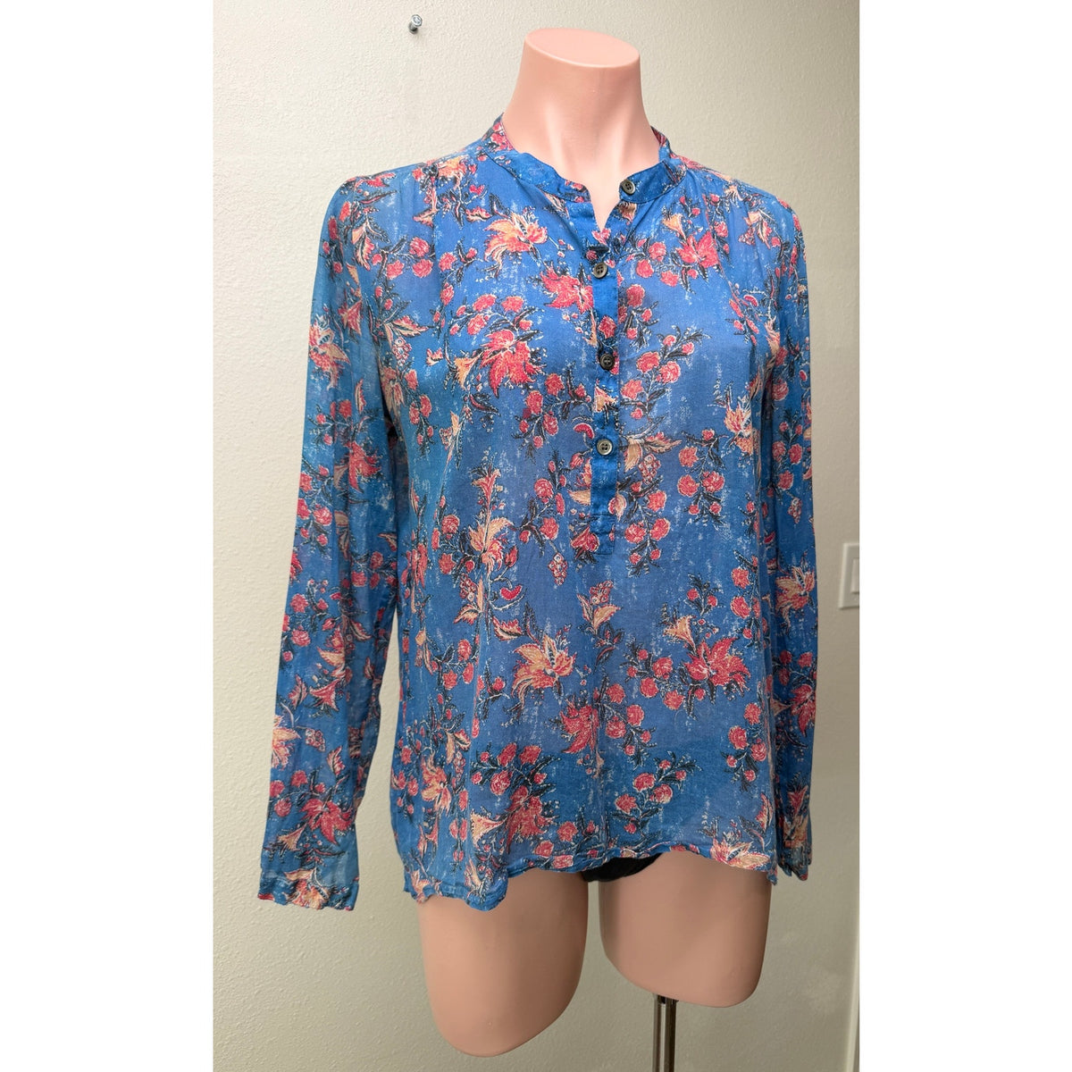 Isabel Marant Etoile Blue Floral Blouse Women FR 38/ US 6