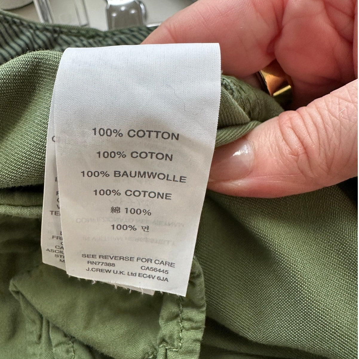 J. Crew Olive Green 7" Cotton Chino Shorts Slant Pockets 4