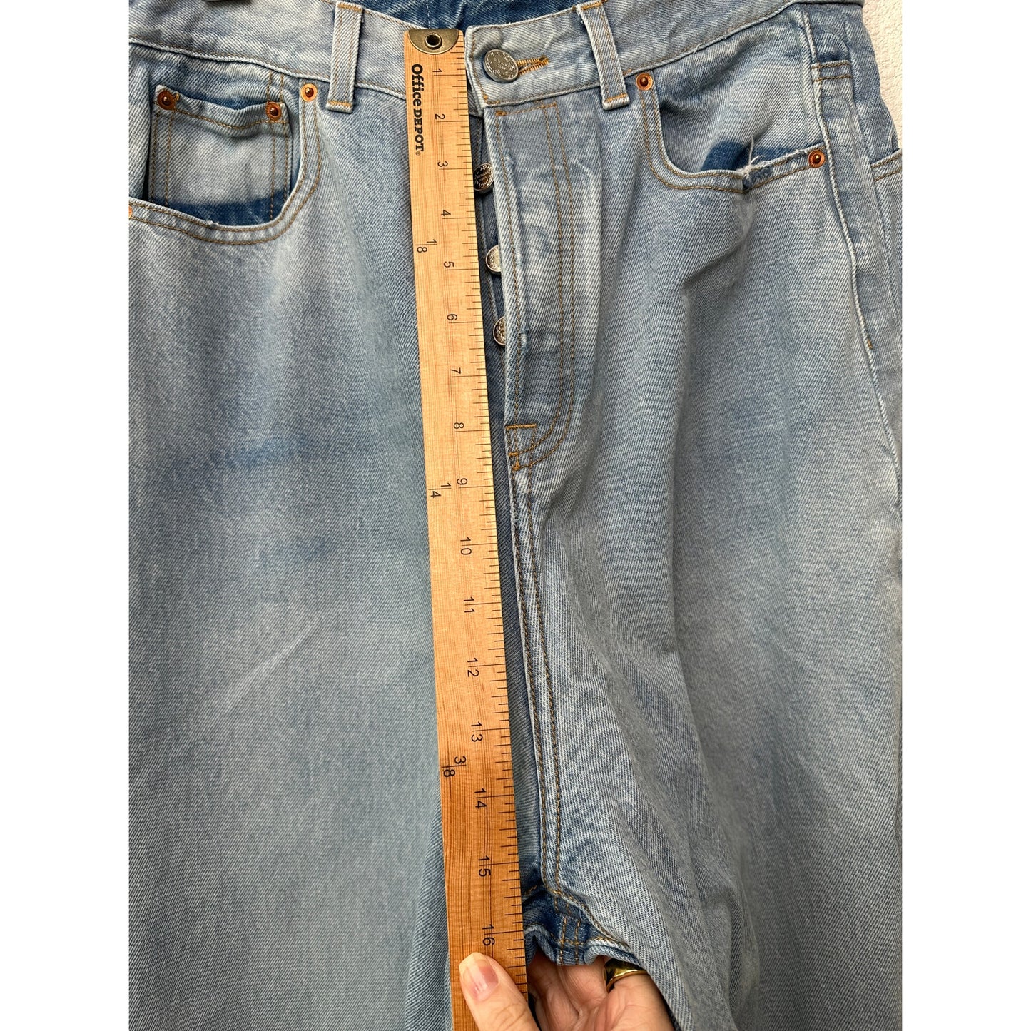 Vetements Unisex Jeans L High Waist Extra Wide Leg