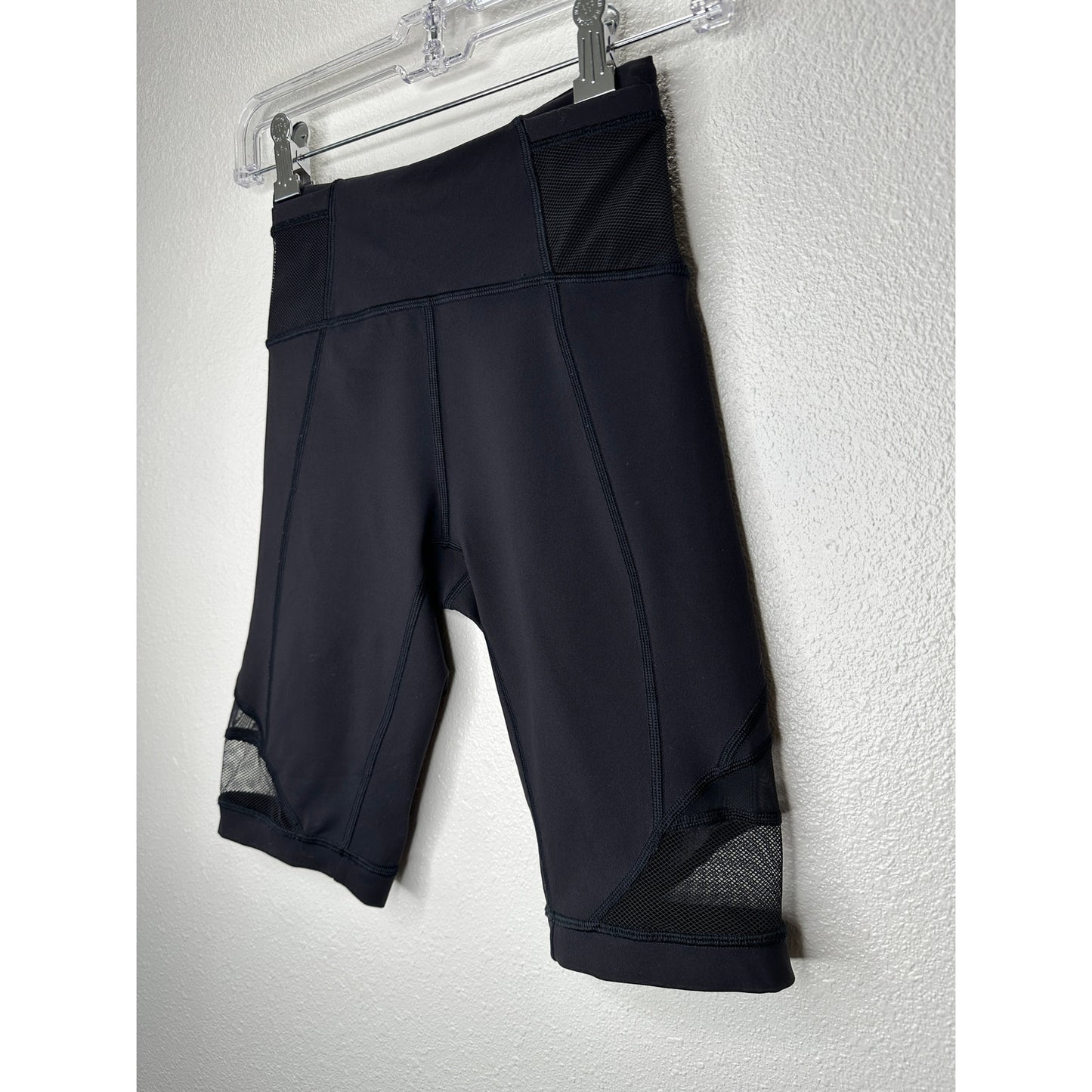 Lululemon Black Forget The Sweat Mesh Biker Shorts 4