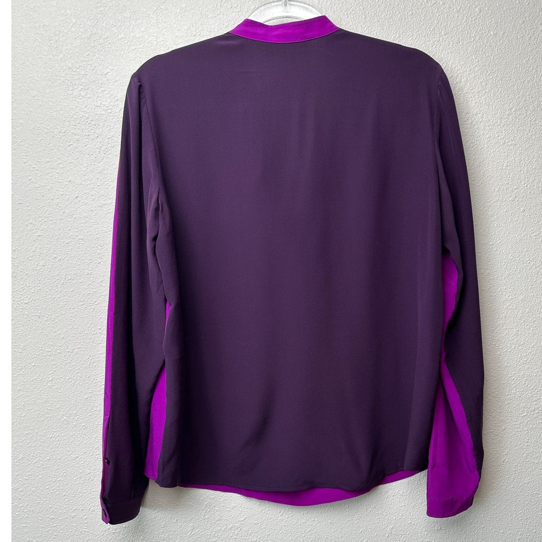 Stella McCartney Blouse Purple Women US10 100% Silk
