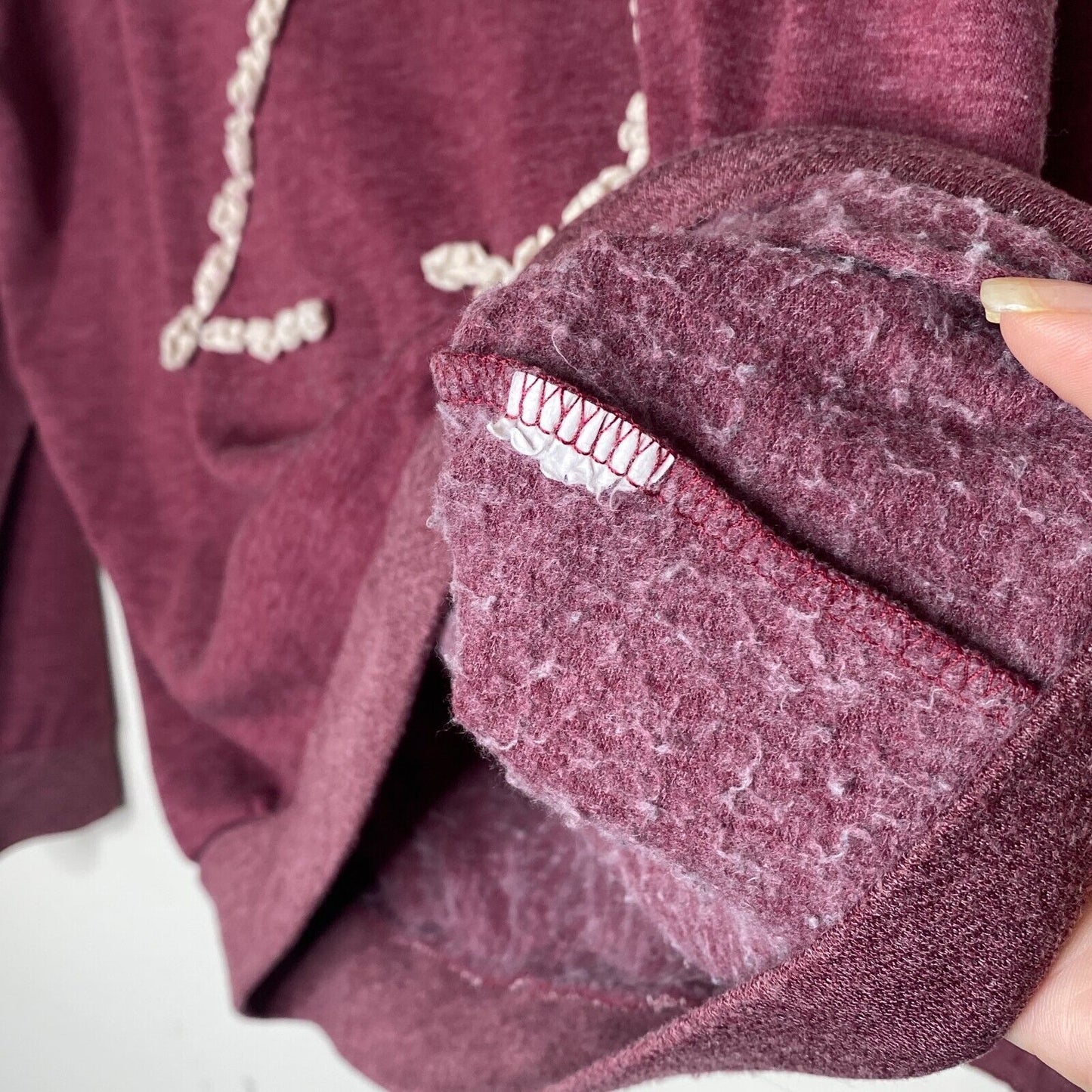 Elodie Marled Plum Purple Long Sleeve Round Neck Sweater 23 Floral Graphic Large